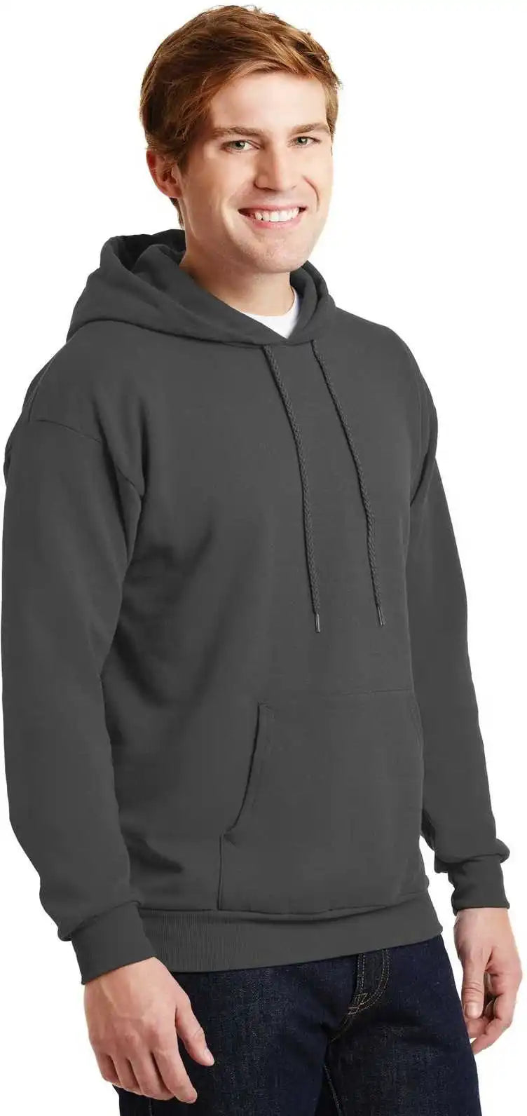 Hanes P170 Ecosmart Pullover Hooded Sweatshirt Smoke Gray