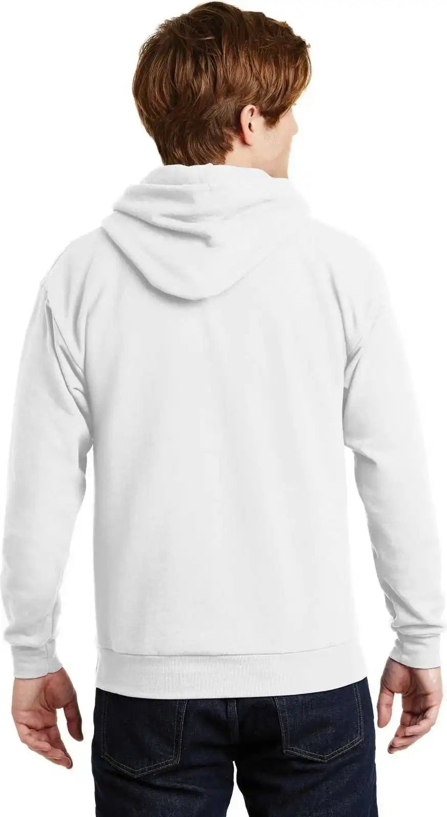 Hanes P170 Ecosmart Pullover Hooded Sweatshirt White