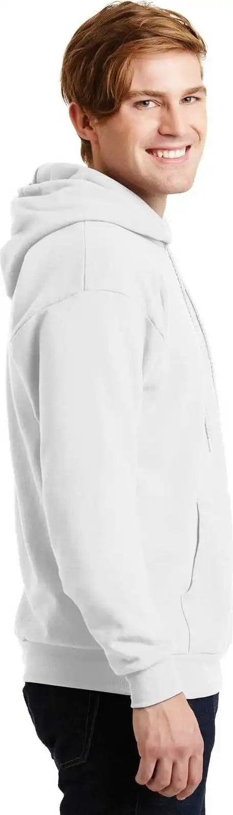 Hanes P170 Ecosmart Pullover Hooded Sweatshirt White