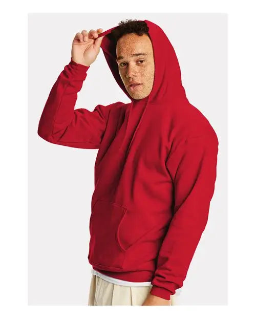 Hanes P170 Ecosmart® Hooded Sweatshirt - Athletic Crimson