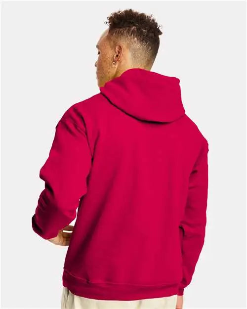 Hanes P170 Ecosmart® Hooded Sweatshirt - Athletic Crimson