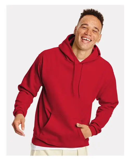 Hanes P170 Ecosmart® Hooded Sweatshirt - Athletic Crimson