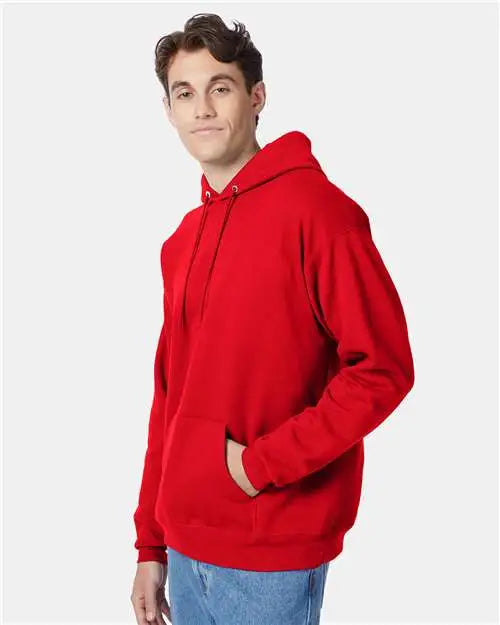 Hanes P170 Ecosmart® Hooded Sweatshirt - Athletic Red
