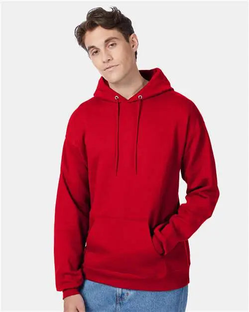 Hanes P170 Ecosmart® Hooded Sweatshirt - Deep Red