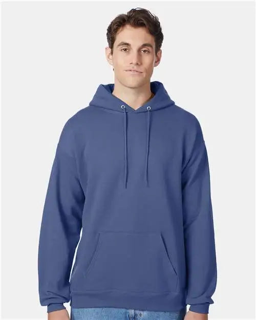 Hanes P170 Ecosmart® Hooded Sweatshirt - Denim Blue