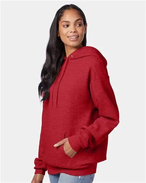 Hanes P170 Ecosmart® Hooded Sweatshirt - Heather Red