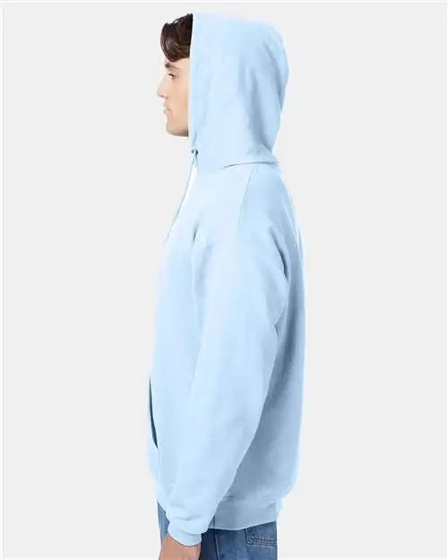 Hanes P170 Ecosmart® Hooded Sweatshirt - Light Blue