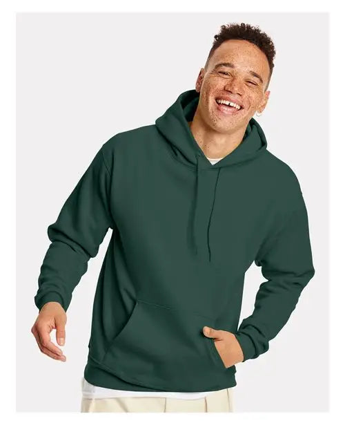Hanes P170 Ecosmartâ Hooded Sweatshirt - Athletic Dark Green