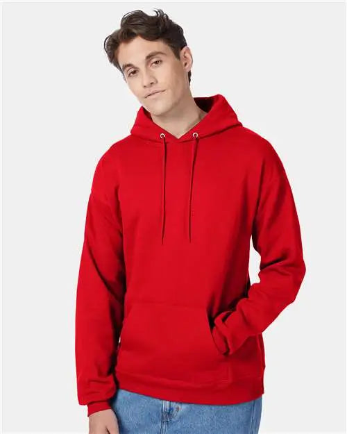 Hanes P170 Ecosmartâ Hooded Sweatshirt - Athletic Red
