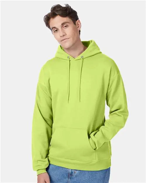 Hanes P170 Ecosmartâ Hooded Sweatshirt - Safety Green