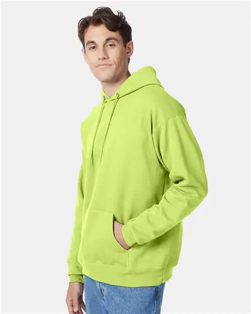 Hanes P170 Ecosmartâ Hooded Sweatshirt - Safety Green