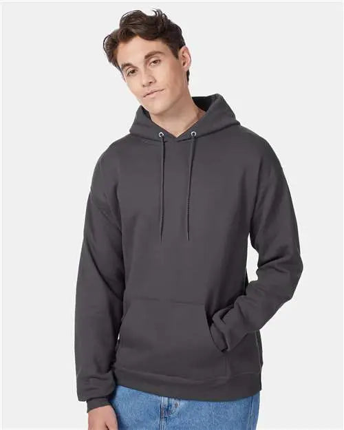 Hanes P170 Ecosmartâ Hooded Sweatshirt - Smoke Grey