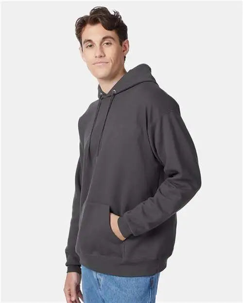 Hanes P170 Ecosmartâ Hooded Sweatshirt - Smoke Grey