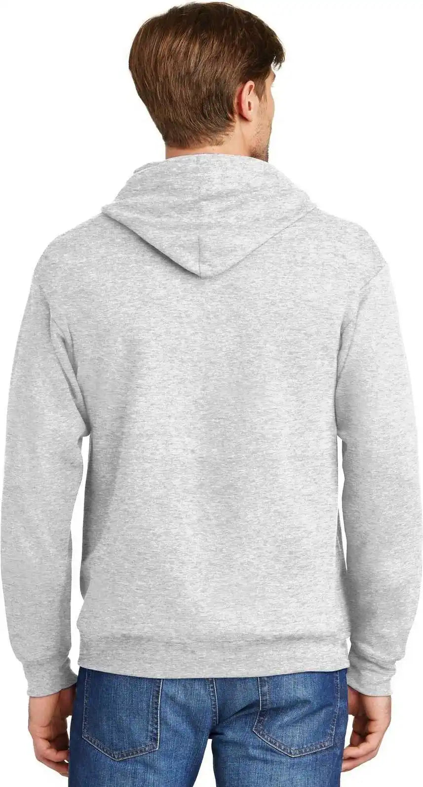 Hanes P180 Ecosmart Full-zip Hooded Sweatshirt - Ash