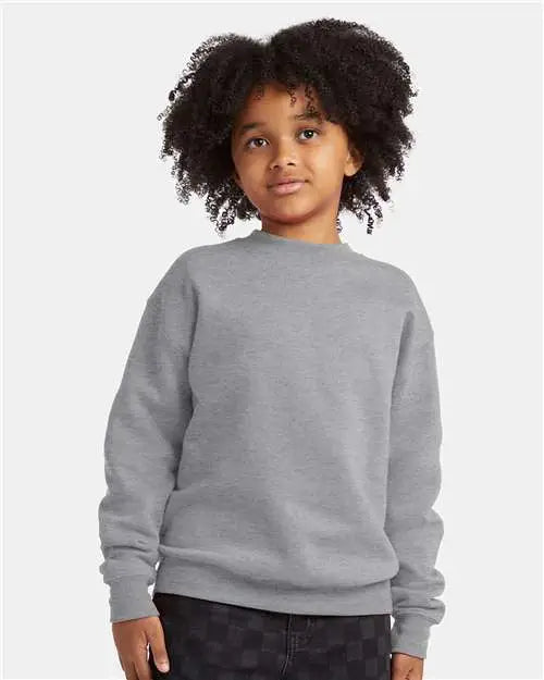 Hanes P360 Ecosmart® Youth Crewneck Sweatshirt - Light Steel