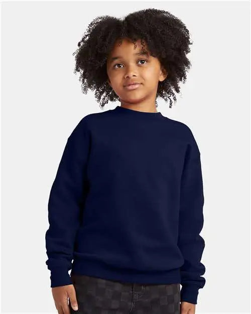 Hanes P360 Ecosmart® Youth Crewneck Sweatshirt - Navy