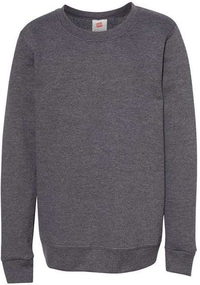 Hanes P360 Ecosmart Youth Crewneck Sweatshirt - Charcoal Heather