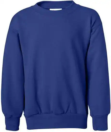 Hanes P360 Ecosmart Youth Crewneck Sweatshirt Deep Royal