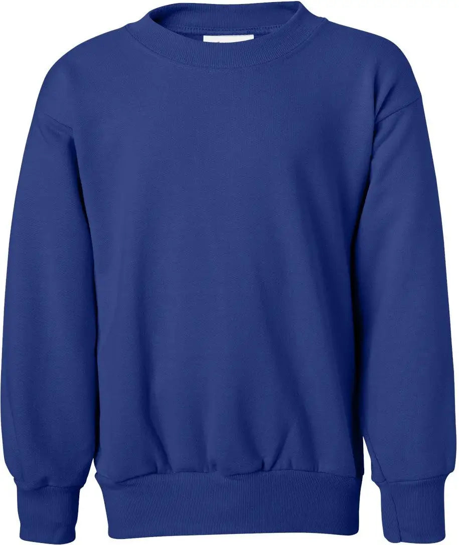 Hanes P360 Ecosmartâ Youth Crewneck Sweatshirt - Deep Royal