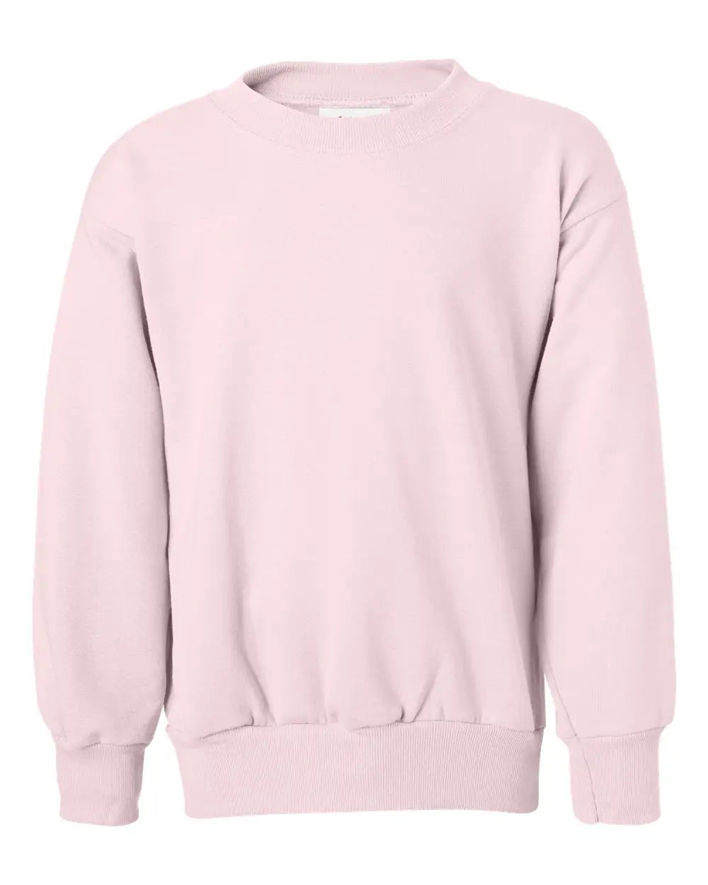 Hanes P360 Ecosmartâ Youth Crewneck Sweatshirt - Pale Pink