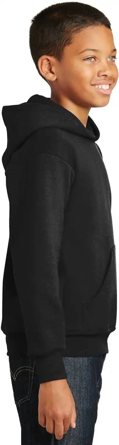 Hanes P470 Youth Ecosmart Pullover Hooded Sweatshirt Black