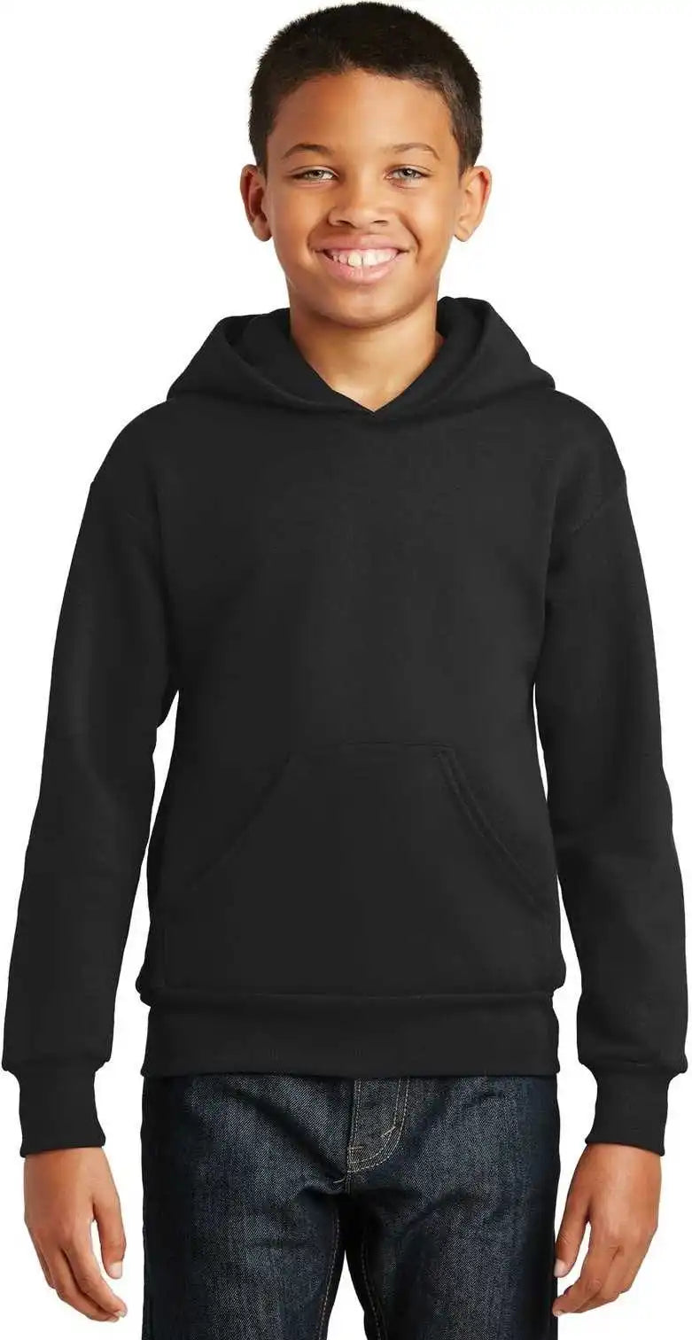Hanes P470 Youth Ecosmart Pullover Hooded Sweatshirt Black