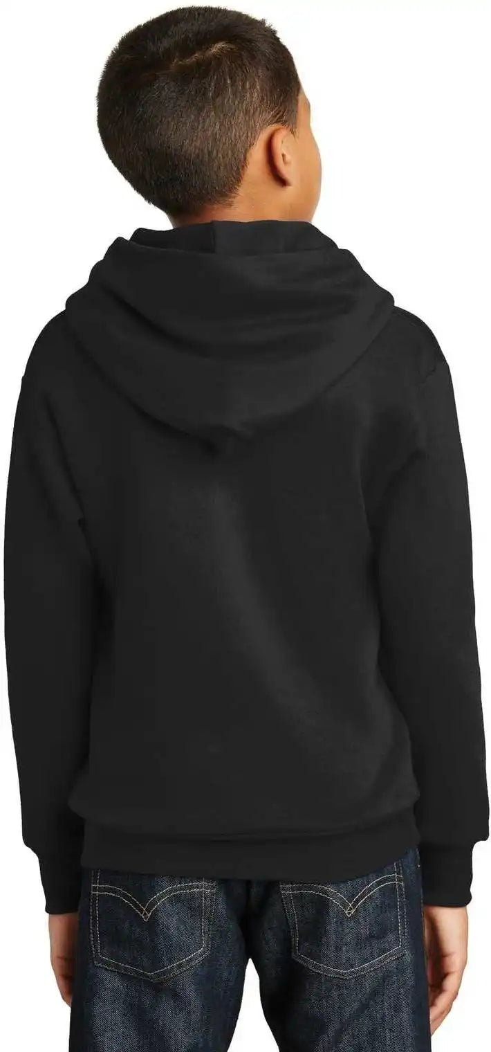 Hanes P470 Youth Ecosmart Pullover Hooded Sweatshirt Black