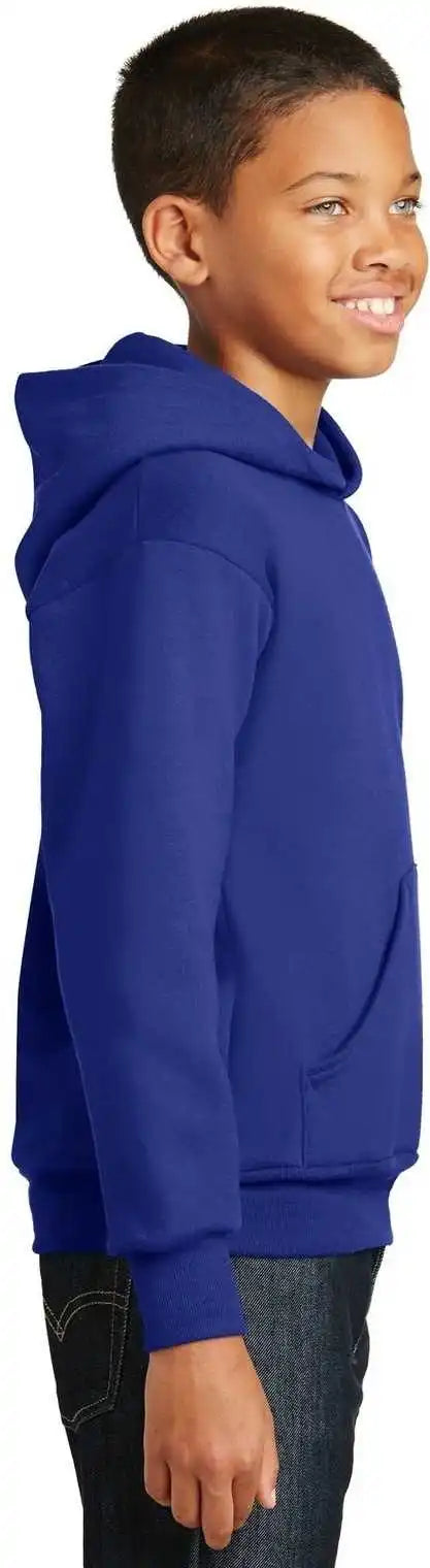 Hanes P470 Youth Ecosmart Pullover Hooded Sweatshirt Deep Royal