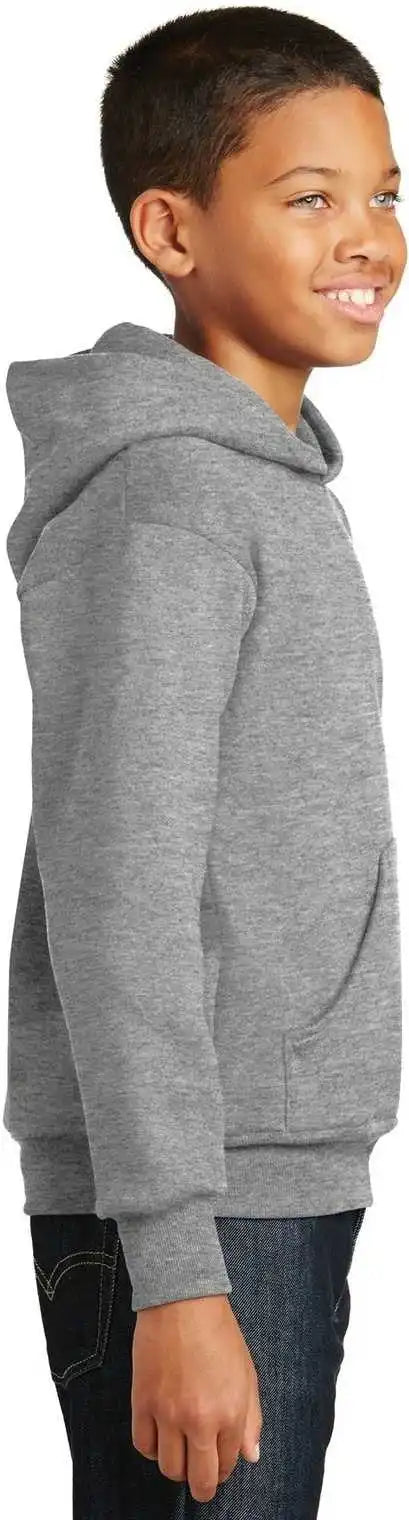 Hanes P470 Youth Ecosmart Pullover Hooded Sweatshirt Light Steel