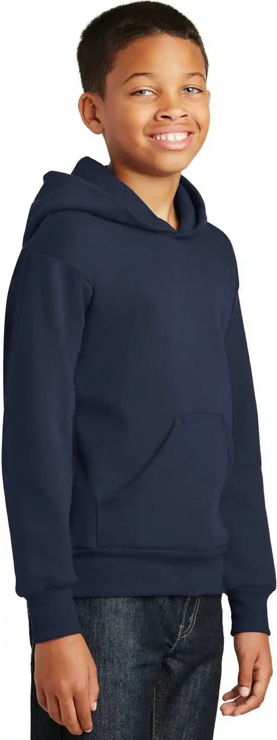 Hanes P470 Youth Ecosmart Pullover Hooded Sweatshirt Navy