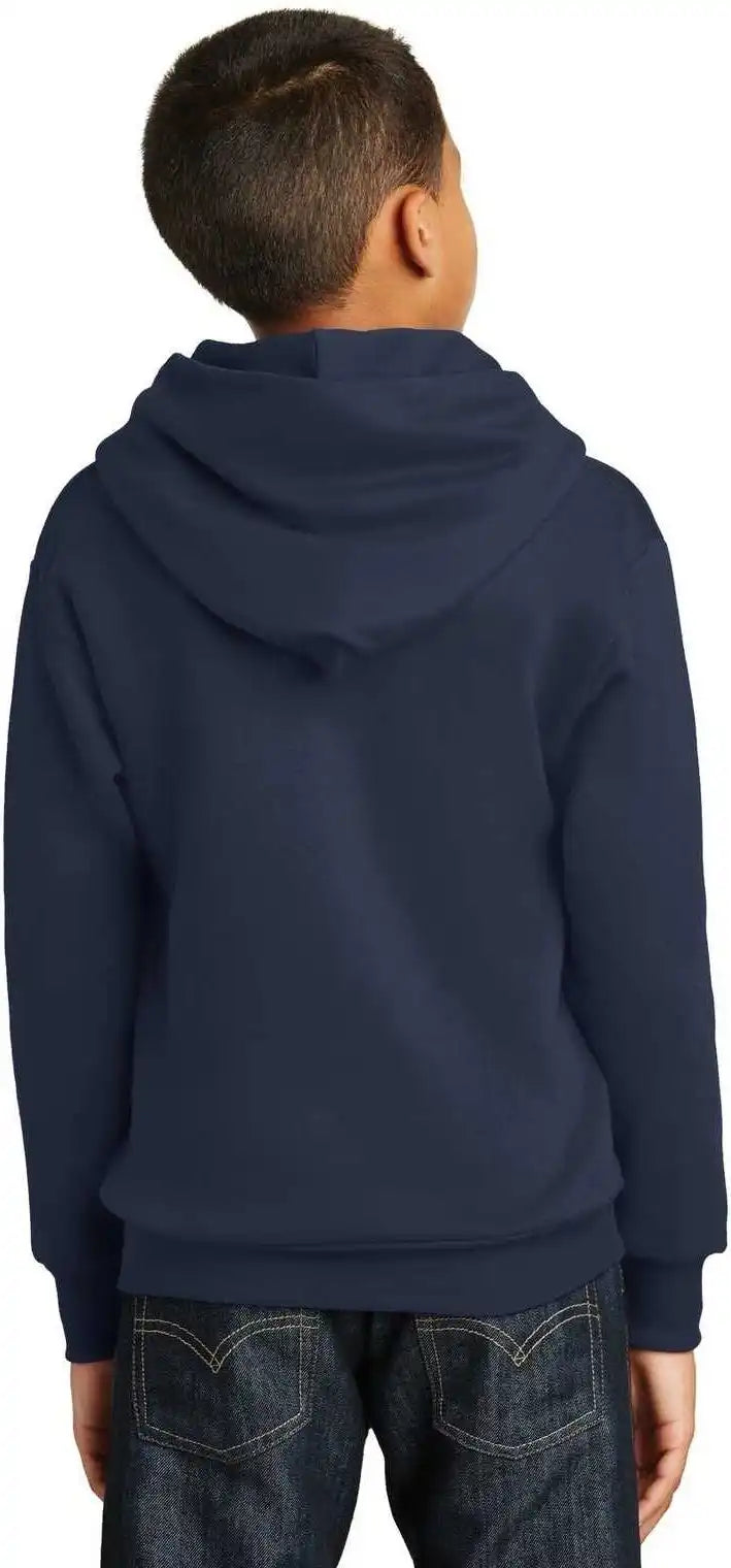Hanes P470 Youth Ecosmart Pullover Hooded Sweatshirt Navy