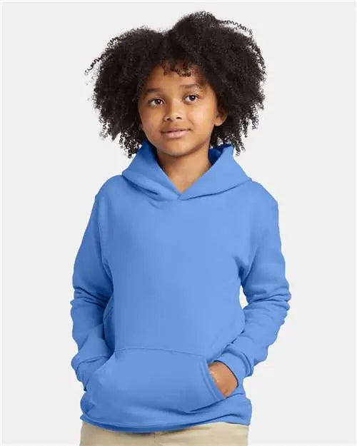 Hanes P473 Ecosmart® Youth Hooded Sweatshirt - Carolina Blue
