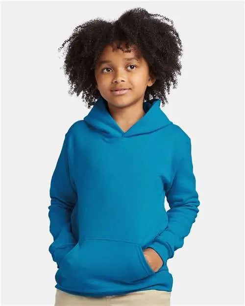 Hanes P473 Ecosmart® Youth Hooded Sweatshirt - Teal
