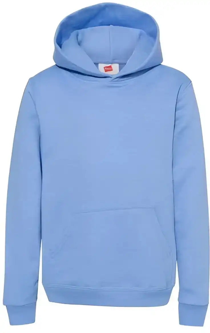 Hanes P473 Ecosmart Youth Hooded Sweatshirt Carolina Blue