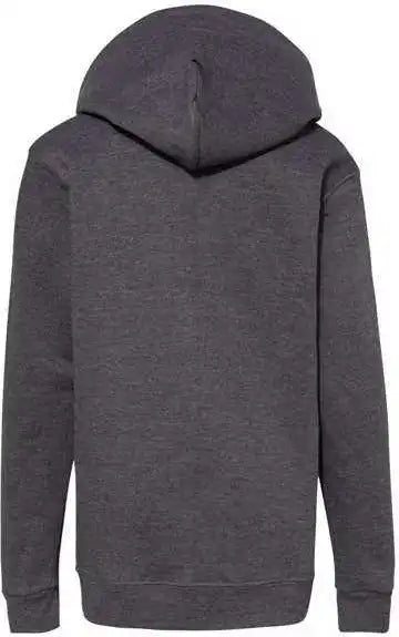 Hanes P473 Ecosmart Youth Hooded Sweatshirt Charcoal Heather