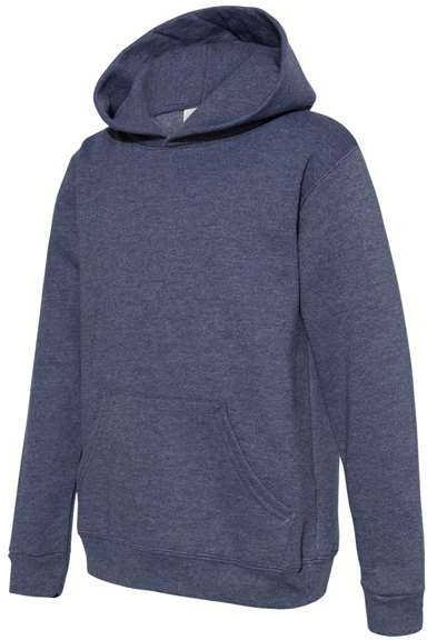 Hanes P473 Ecosmart Youth Hooded Sweatshirt - Heather Navy