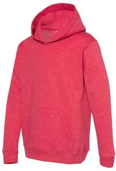 Hanes P473 Ecosmart Youth Hooded Sweatshirt - Heather Red