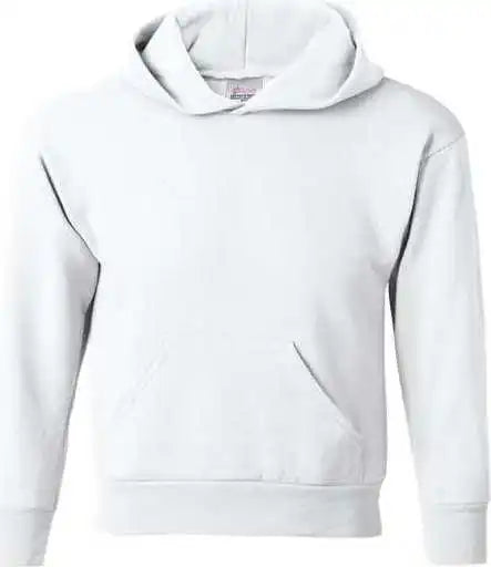 Hanes P473 Ecosmart Youth Hooded Sweatshirt White