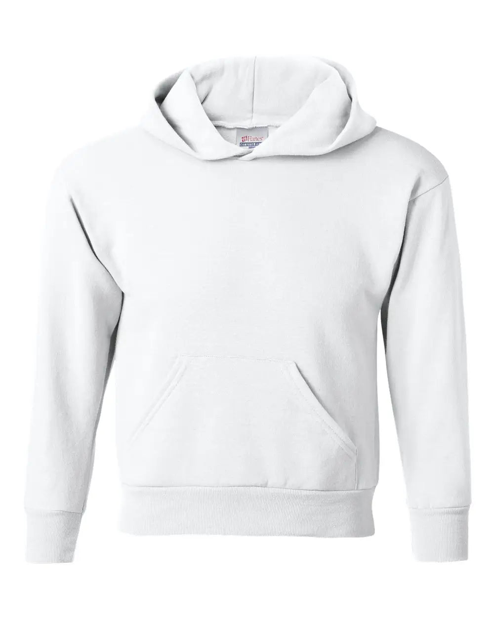Hanes P473 Ecosmartâ Youth Hooded Sweatshirt - White