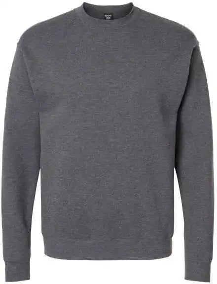 Hanes Rs160 Perfect Fleece Crewneck Sweatshirt Charcoal Heather