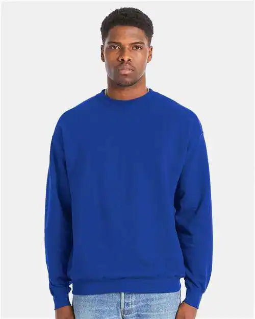 Hanes Rs160 Perfect Fleece Crewneck Sweatshirt Deep Royal