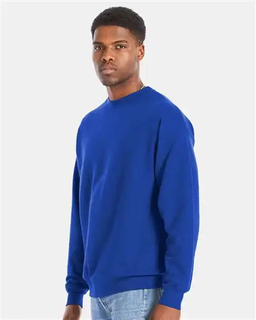 Hanes Rs160 Perfect Fleece Crewneck Sweatshirt Deep Royal