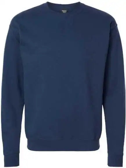 Hanes Rs160 Perfect Fleece Crewneck Sweatshirt Navy