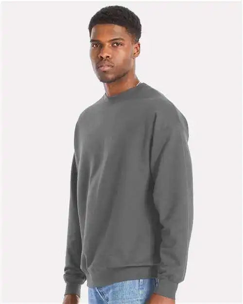 Hanes Rs160 Perfect Fleece Crewneck Sweatshirt Smoke Gray