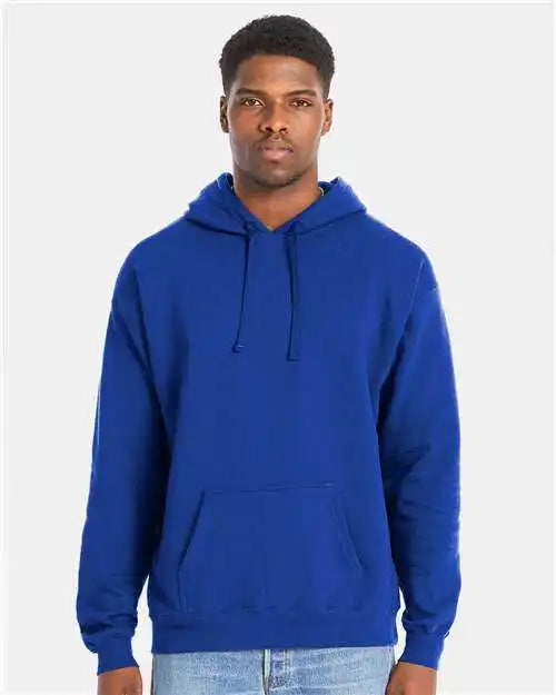 Hanes Rs170 Perfect Fleece Hooded Sweatshirt Deep Royal