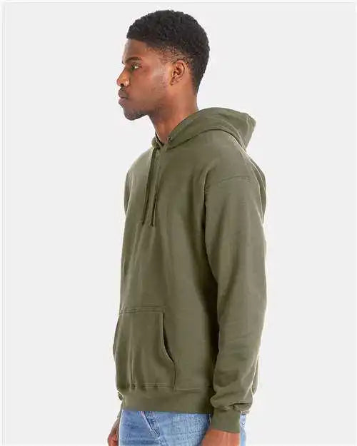 Hanes Rs170 Perfect Fleece Hooded Sweatshirt Fatigue Green