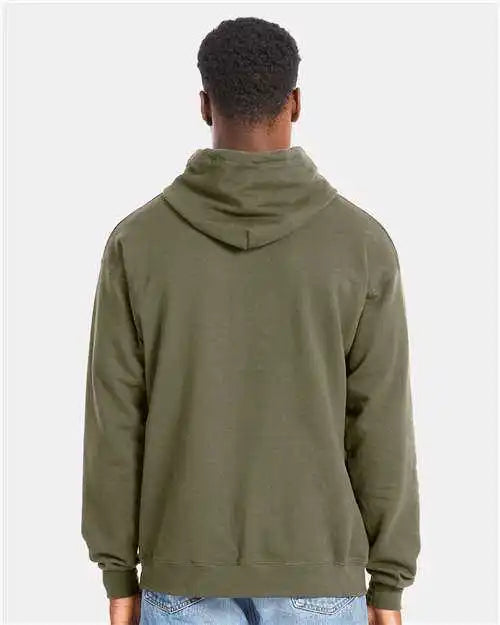 Hanes Rs170 Perfect Fleece Hooded Sweatshirt Fatigue Green