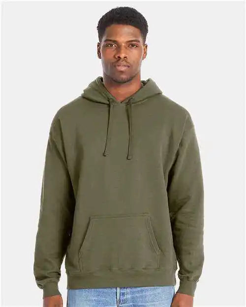 Hanes Rs170 Perfect Fleece Hooded Sweatshirt Fatigue Green