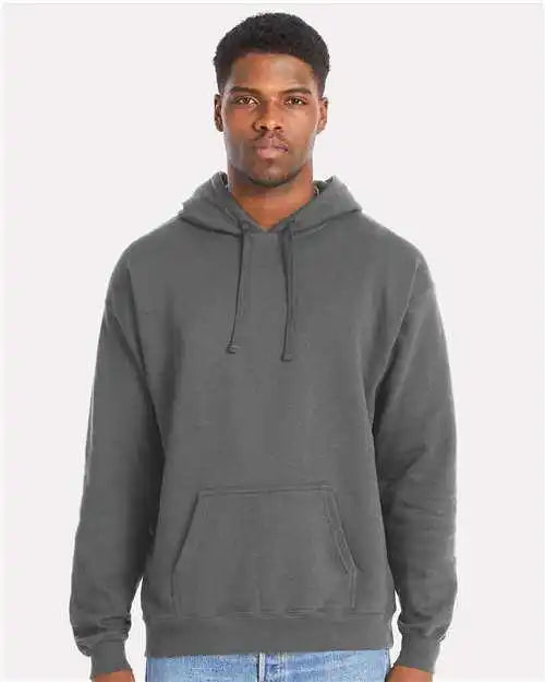 Hanes Rs170 Perfect Fleece Hooded Sweatshirt Smoke Gray