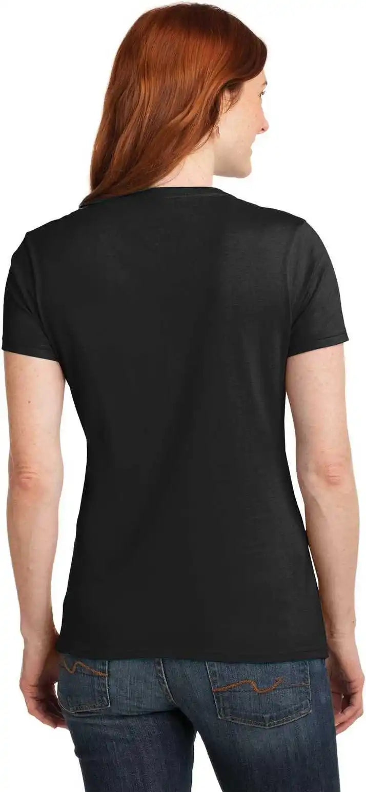 Hanes S04v Ladies Perfect t v Neck Shirt Black
